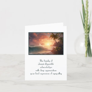 Tropical Island Sunrise for Sympathy Tack Kort