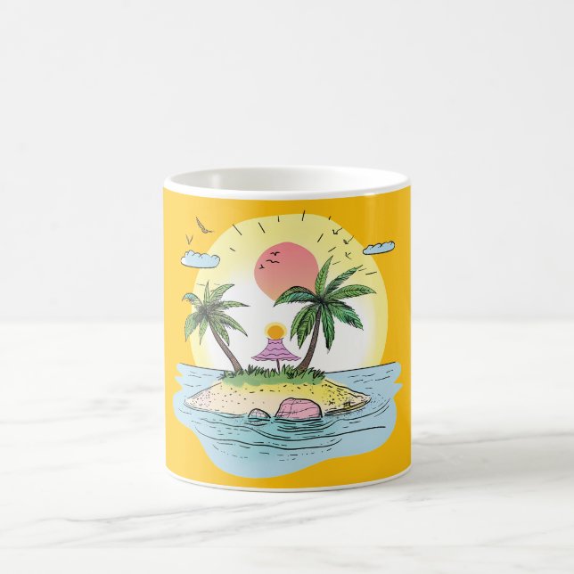 Tropical Island Sunset Drinkware Kaffemugg (Center)