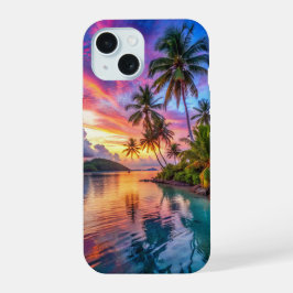 Tropical Island Sunset Ligcape Phone Case