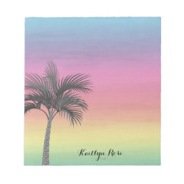 Tropical Island Sunset | PERSONLIG HANDFLATAN TRÄD Anteckningsblock