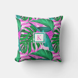 Tropical Island Vibes Monogram Kudde