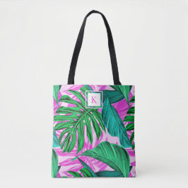 Tropical Island Vibes Monogram Tygkasse