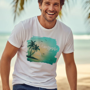 Tropical Isle Bröllopsman Teal ID581 T Shirt