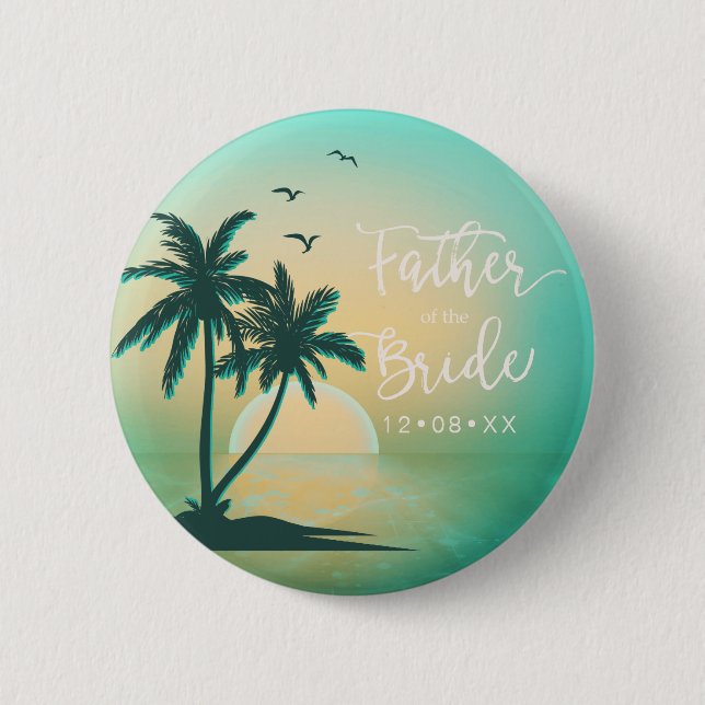 Tropical Isle Far av Bride Teal ID581 Knapp (Framsida)
