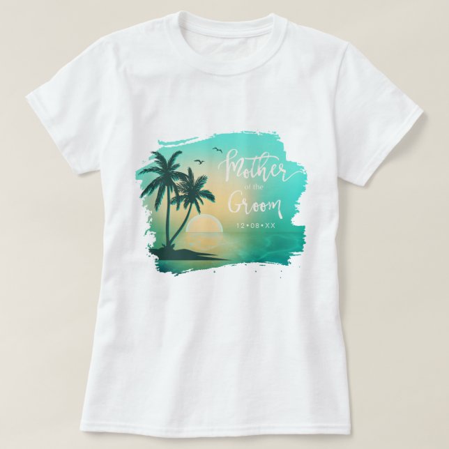 Tropical Isle Mor av Groom Teal ID581 T Shirt (Design framsida)