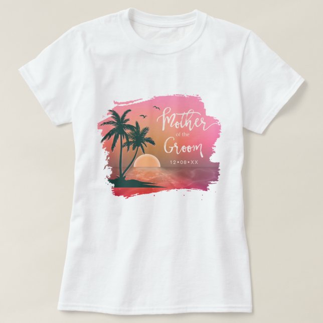 Tropical Isle Mor på Groom Rosa ID581 T Shirt (Design framsida)