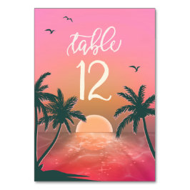 Tropical Isle Sunrise Bröllop Rosa ID581 Bordsnummer