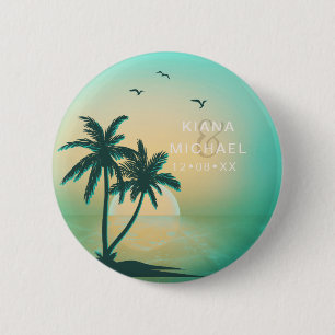 Tropical Isle Sunrise Bröllop Teal ID581 Knapp