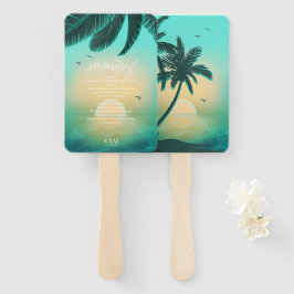 Tropical Isle Sunrise Bröllopsceremoni Teal ID581