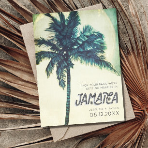 Tropical Jamaica Destination bröllop Spara datumet Meddelande Vykort