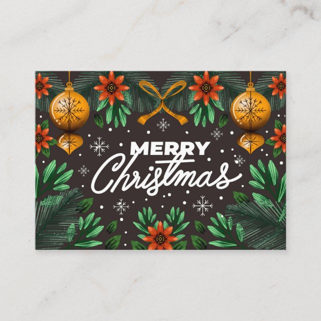 Tropical Julafton ger julklapp 2021 Visitkort (Framsida)