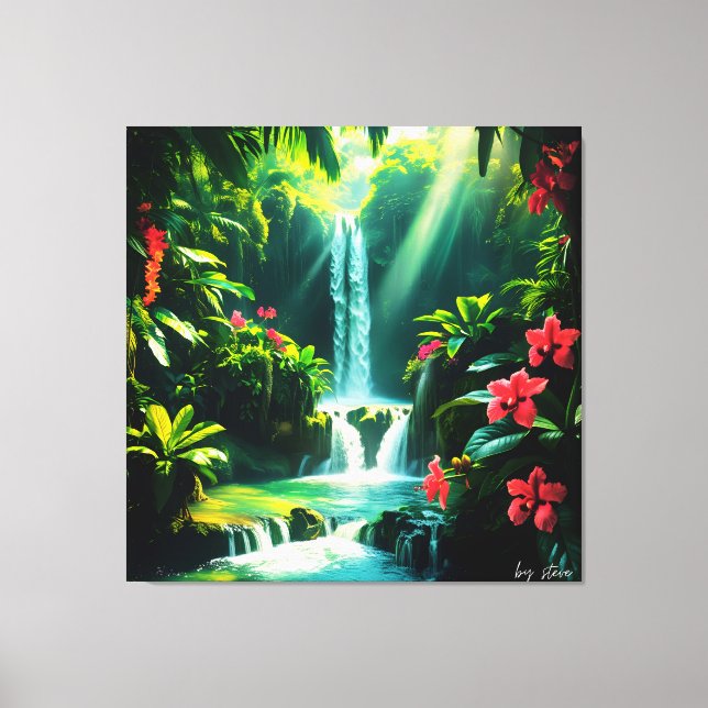 Tropical Jungle Bliss Canvastryck (Framsida)