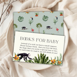 Tropical Jungle Boy Bokar for Baby Shower Tilläggskort