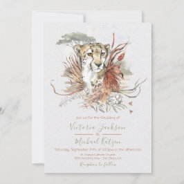 Tropical Jungle Cheetah Wedding-inbjudningar Inbjudningar