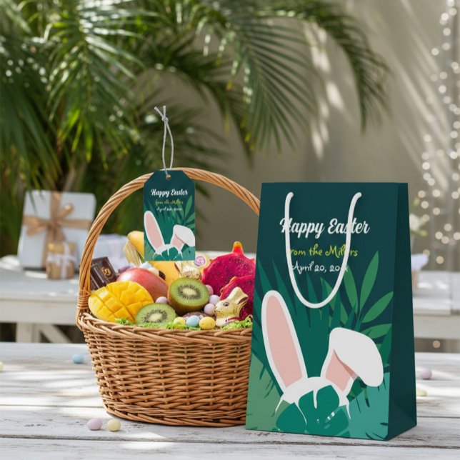 Tropical Jungle Easter Bunny Custom Gift Bag (Skapare uppladdad)