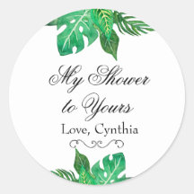 Tropical Jungle Favor Stickers