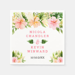 Tropical Jungle Floral Wedding Pappersservett