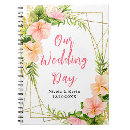 Tropical Jungle Floral Wedding Planner Anteckningsbok