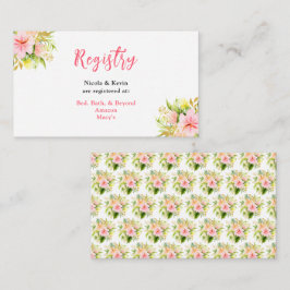 Tropical Jungle Floral Wedding Registry Tilläggskort