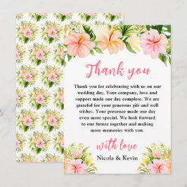 Tropical Jungle Floral Wedding Tack Kort