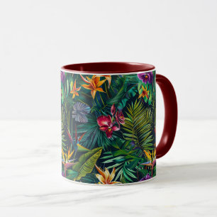 Tropical Jungle Flowers Mugg