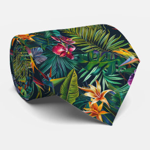 Tropical Jungle Flowers Tie Slips