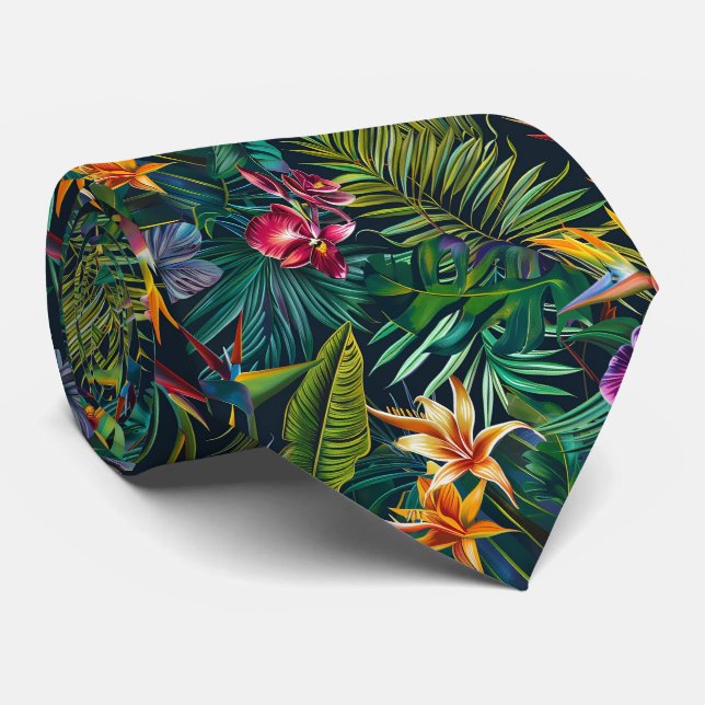 Tropical Jungle Flowers Tie Slips (Rullad)