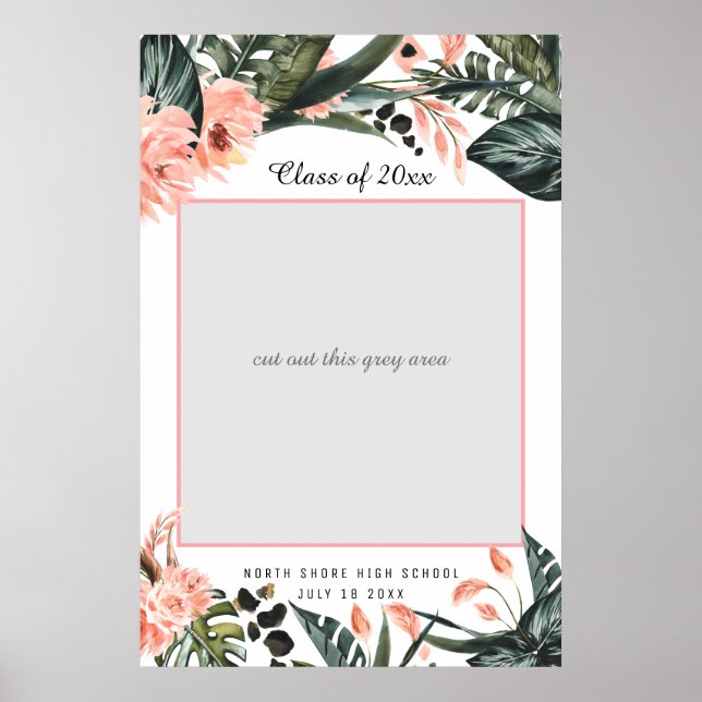 Tropical Jungle Greenery | Studenten Photo Prop Poster (Framsidan)