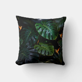 Tropical Jungle Leaves Decorative Throw Pillow Kudde