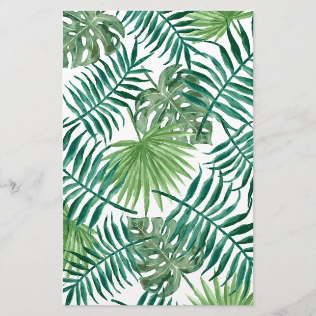Tropical Jungle Löv Brevpapper (Framsida)
