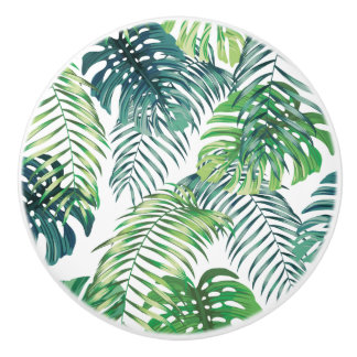 Tropical Jungle Löv Ceramic Knob Knopp