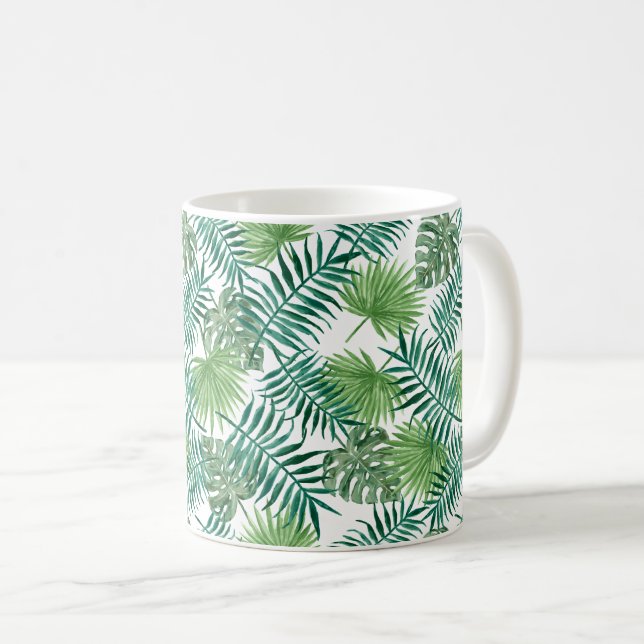 Tropical Jungle Löv Kaffemugg (Framsida höger)