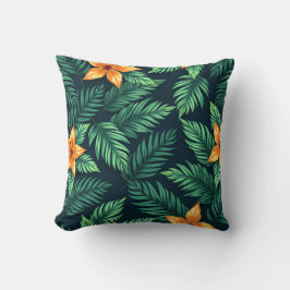 Tropical Jungle Pattern – Lush Exotic Botanical  Kudde