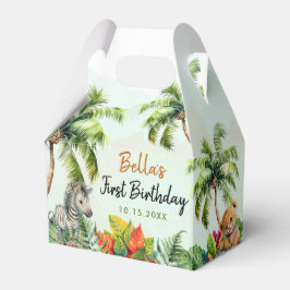 Tropical Jungle Safari Animals Birthday Presentaskar