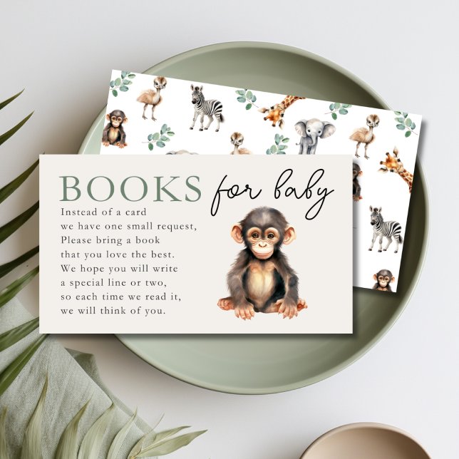 Tropical Jungle Safari Bokar for Baby Shower Tilläggskort (Tropical Jungle Safari Books for Baby)