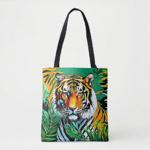Tropical Jungle Tiger Gaze Design Tygkasse