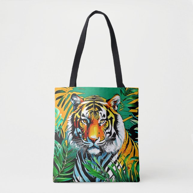 Tropical Jungle Tiger Gaze Design Tygkasse (Framsida)
