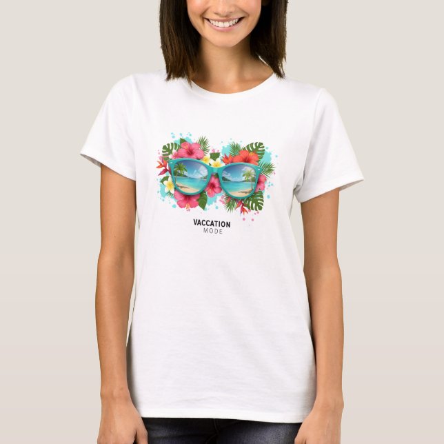 Tropical Jungle Vacation Shirt T Shirt (Framsida)