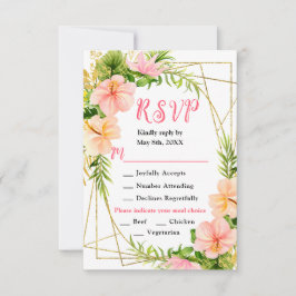 Tropical Jungle with Foliage Wedding OSA Kort