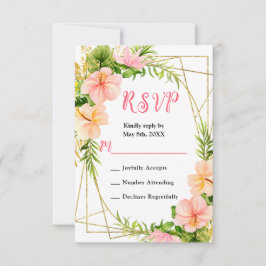 Tropical Jungle with Foliage Wedding OSA Kort
