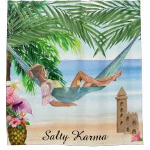 *~* Tropical Karma Beach Woman Hammock AR29 Shower