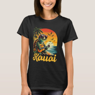 Tropical Kauai Hawaii Sea Turtle Hawaiian Vacation T Shirt