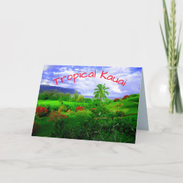 Tropical Kauai Hawaiian Island Kort