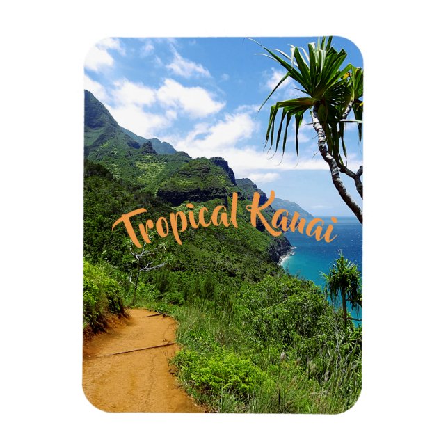Tropical Kauai Nepali Kusten Hawaii Magnet (Vertikal)
