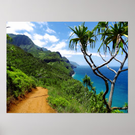 Tropical Kauai Nepali Kusten Hawaii Poster