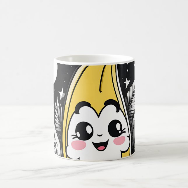 Tropical Kawaii Cute Banana Kaffemugg (Center)
