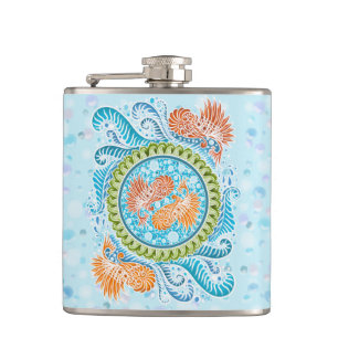 Tropical Koi Mandala   Vibrant Ocean Zen Art Fickplunta