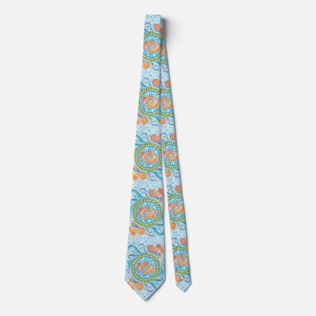 Tropical Koi Mandala | Vibrant Ocean Zen Art Slips (Framsida)