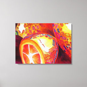 Tropical kumquat orange vattencolor art canvastryck