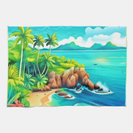Tropical Kusten Bliss Design Kökshandduk